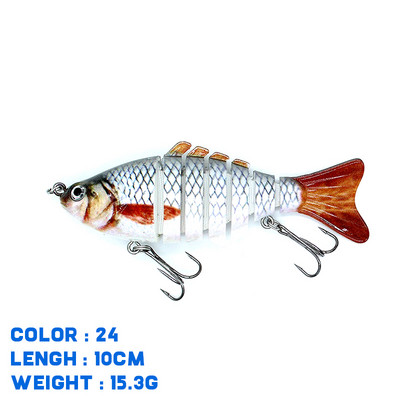 Thekuai Jointed Multi Sections püügilant 10cm 15g17g19g vobler Crankbait kunstlik kõva sööt Swimbait karpkala trollimine