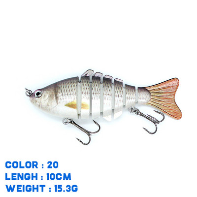 Thekuai Jointed Multi Sections püügilant 10cm 15g17g19g vobler Crankbait kunstlik kõva sööt Swimbait karpkala trollimine