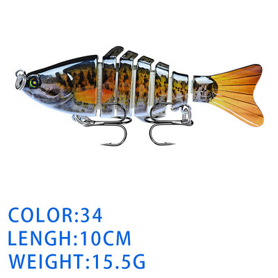 Thekuai Jointed Multi Sections püügilant 10cm 15g17g19g vobler Crankbait kunstlik kõva sööt Swimbait karpkala trollimine