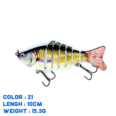 Thekuai Jointed Multi Sections püügilant 10cm 15g17g19g vobler Crankbait kunstlik kõva sööt Swimbait karpkala trollimine