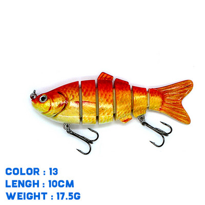 Thekuai Jointed Multi Sections püügilant 10cm 15g17g19g vobler Crankbait kunstlik kõva sööt Swimbait karpkala trollimine