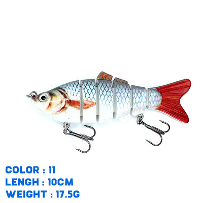 Thekuai Jointed Multi Sections püügilant 10cm 15g17g19g vobler Crankbait kunstlik kõva sööt Swimbait karpkala trollimine
