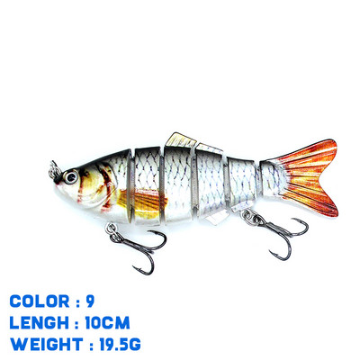 Thekuai Jointed Multi Sections püügilant 10cm 15g17g19g vobler Crankbait kunstlik kõva sööt Swimbait karpkala trollimine