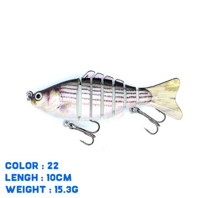 Thekuai Jointed Multi Sections püügilant 10cm 15g17g19g vobler Crankbait kunstlik kõva sööt Swimbait karpkala trollimine