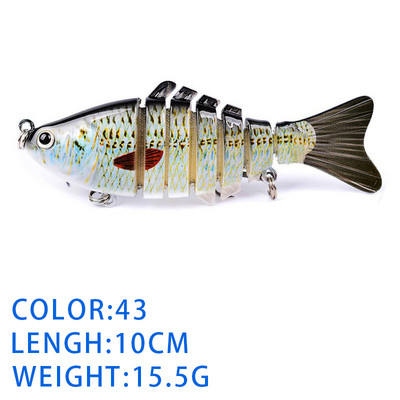 Thekuai Jointed Multi Sections püügilant 10cm 15g17g19g vobler Crankbait kunstlik kõva sööt Swimbait karpkala trollimine