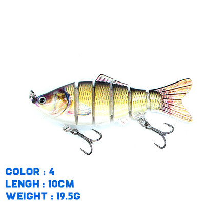 Thekuai Jointed Multi Sections püügilant 10cm 15g17g19g vobler Crankbait kunstlik kõva sööt Swimbait karpkala trollimine