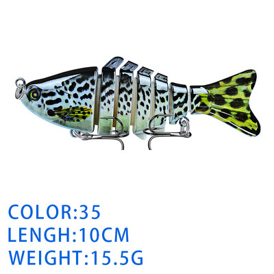 Thekuai Jointed Multi Sections püügilant 10cm 15g17g19g vobler Crankbait kunstlik kõva sööt Swimbait karpkala trollimine