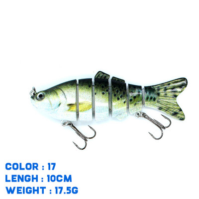 Thekuai Jointed Multi Sections püügilant 10cm 15g17g19g vobler Crankbait kunstlik kõva sööt Swimbait karpkala trollimine