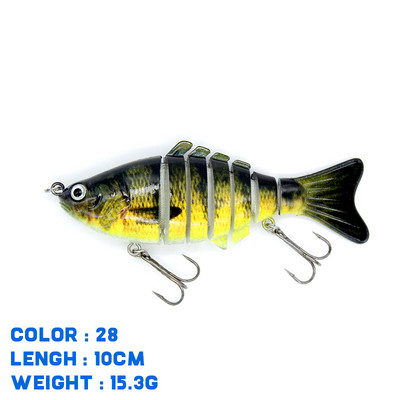 Thekuai Jointed Multi Sections püügilant 10cm 15g17g19g vobler Crankbait kunstlik kõva sööt Swimbait karpkala trollimine