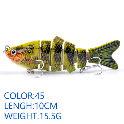 Thekuai Jointed Multi Sections püügilant 10cm 15g17g19g vobler Crankbait kunstlik kõva sööt Swimbait karpkala trollimine
