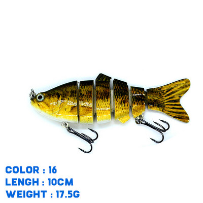Thekuai Jointed Multi Sections püügilant 10cm 15g17g19g vobler Crankbait kunstlik kõva sööt Swimbait karpkala trollimine