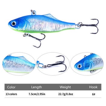 HENGJIA Winter Hard Sea Fis 7cm 24g Winter VIB Fishing Lures Long Shot Sinking Vibration Wobblers Crankbait Isca Artificial