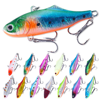 HENGJIA Winter Hard Sea Fis 7cm 24g Winter VIB Fishing Lures Long Shot Потъващи вибрационни воблери Crankbait Isca Artificial