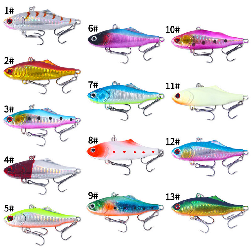 HENGJIA Winter Hard Sea Fis 7cm 24g Winter VIB Fishing Lures Long Shot Sinking Vibration Wobblers Crankbait Isca Artificial