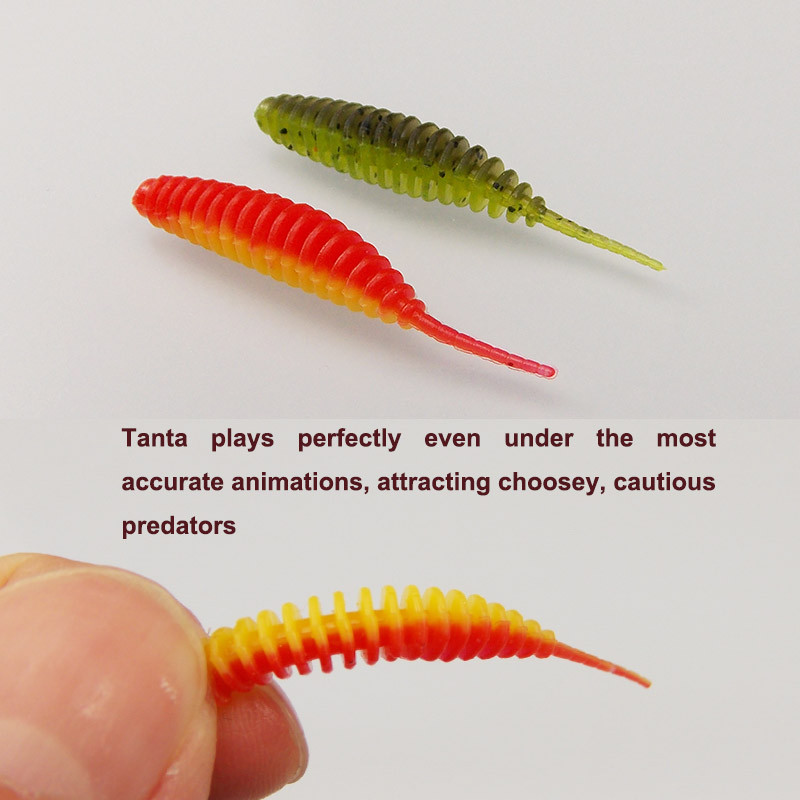 ESFISHING Noua Naluca de pescuit cu vierme Tanta 38mm 90mm 0.35g 7.5g Leurre Peche Naluca de calamar Momeala de pescuit