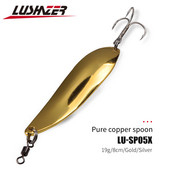 LUSHAZER linguriță momeală de pescuit 19g 8cm momeală metalică cupru momeală de pescuit Iscas momeală tare artificială Crap Pesca Spinnerbait