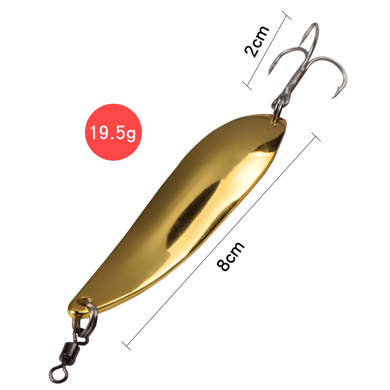 LUSHAZER linguriță momeală de pescuit 19g 8cm momeală metalică cupru momeală de pescuit Iscas momeală tare artificială Crap Pesca Spinnerbait