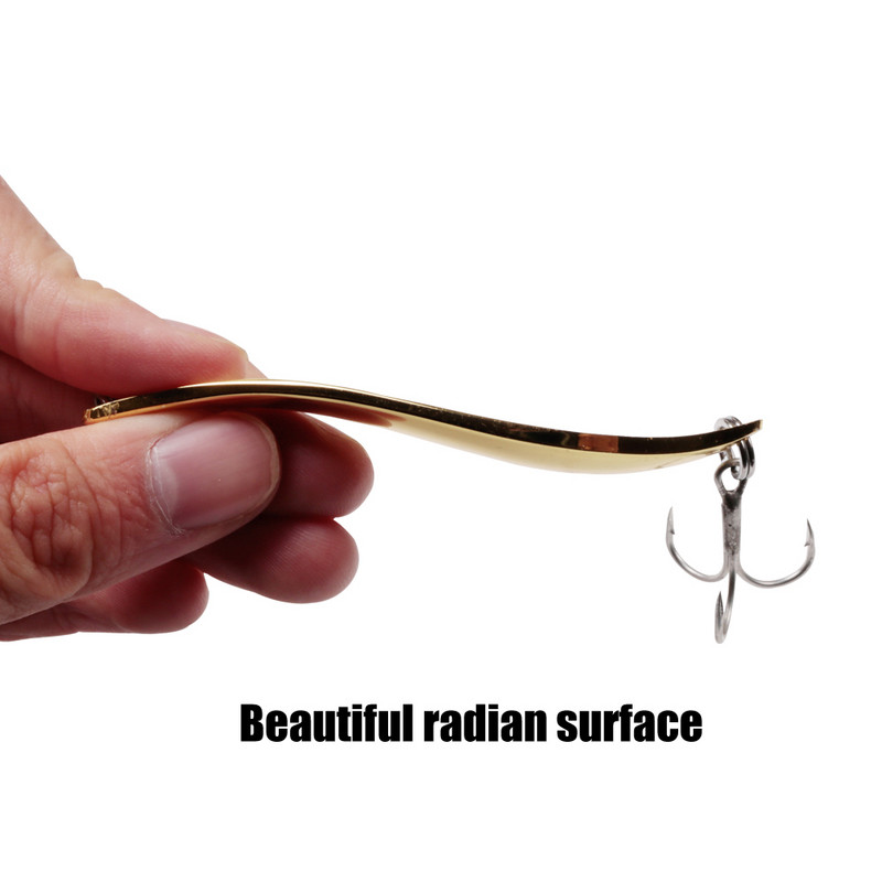 LUSHAZER linguriță momeală de pescuit 19g 8cm momeală metalică cupru momeală de pescuit Iscas momeală tare artificială Crap Pesca Spinnerbait