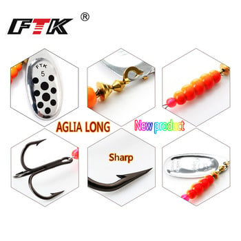 FTK Metal Spiner Bait Fishing Lure 4g-14g Spinner Copper Metal Spoon Fishing Lure for Trout Perch Perch Pike Salmon Spinnerbait Tackle