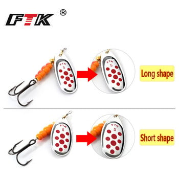 FTK Metal Spiner Bait Fishing Lure 4g-14g Spinner Copper Metal Spoon Fishing Lure for Trout Perch Perch Pike Salmon Spinnerbait Tackle