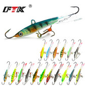 FTK talvine jääpüügi peibutis Balancer 3D Eyes Jig Bait Hard Lure Jigging Balanced Fishing Bait ahvena ja haugi püüdmiseks