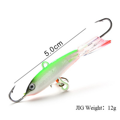 FTK talvine jääpüügi peibutis Balancer 3D Eyes Jig Bait Hard Lure Jigging Balanced Fishing Bait ahvena ja haugi püüdmiseks
