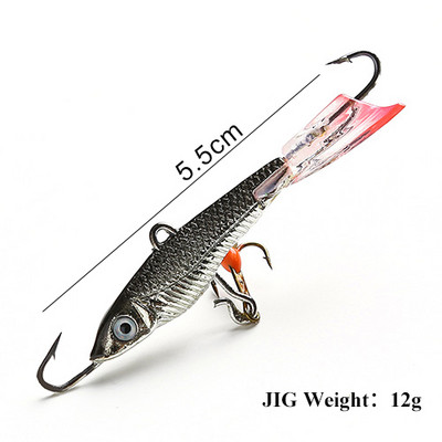 FTK talvine jääpüügi peibutis Balancer 3D Eyes Jig Bait Hard Lure Jigging Balanced Fishing Bait ahvena ja haugi püüdmiseks