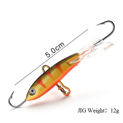 FTK talvine jääpüügi peibutis Balancer 3D Eyes Jig Bait Hard Lure Jigging Balanced Fishing Bait ahvena ja haugi püüdmiseks