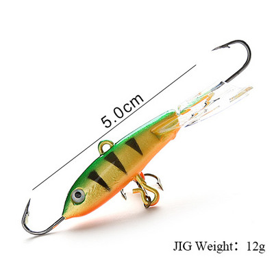 FTK talvine jääpüügi peibutis Balancer 3D Eyes Jig Bait Hard Lure Jigging Balanced Fishing Bait ahvena ja haugi püüdmiseks