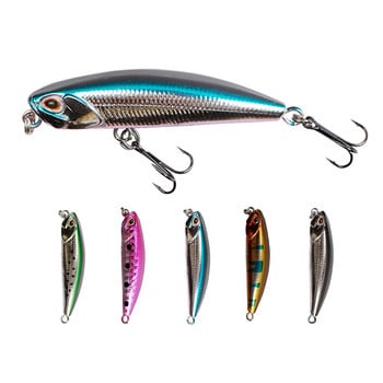 1 τεμ. Minnow Fishing Lure 53mm 3,3g 3D Eyes Crankbait Wobbler Τεχνητό πλαστικό σκληρό δόλωμα εργαλείο ψαρέματος