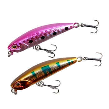 1 τεμ. Minnow Fishing Lure 53mm 3,3g 3D Eyes Crankbait Wobbler Τεχνητό πλαστικό σκληρό δόλωμα εργαλείο ψαρέματος