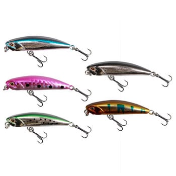 1 τεμ. Minnow Fishing Lure 53mm 3,3g 3D Eyes Crankbait Wobbler Τεχνητό πλαστικό σκληρό δόλωμα εργαλείο ψαρέματος