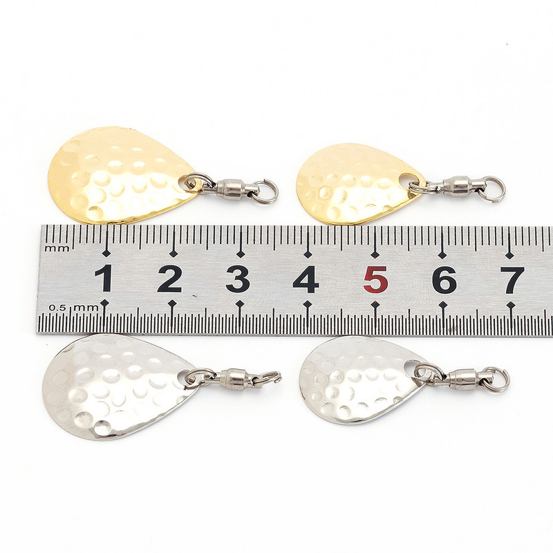 HYBOLAN 6бр. Лъжица за риболовна примамка Направи си сам Конектор Спинъри Пайети Месинг Тип капка Аксесоари Метал Vib Твърда стръв Помощ Композит