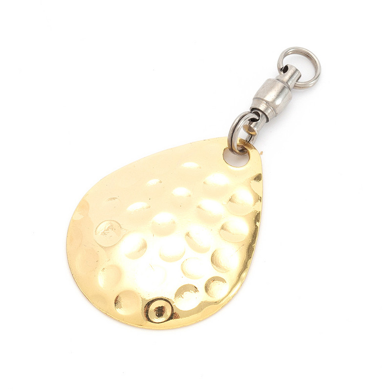 HYBOLAN 6бр. Лъжица за риболовна примамка Направи си сам Конектор Спинъри Пайети Месинг Тип капка Аксесоари Метал Vib Твърда стръв Помощ Композит