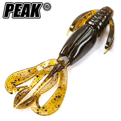 PEAK Floating Crazy Flapper Fishing Lures 40mm/60mm Soft Fishing Lures Μαλακά δολώματα σιλικόνης Γαρίδες Bass Peche Είδη ψαρέματος