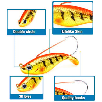 1 τεμ. VIB Fishing Lure 8,5cm/21,2g Anti Grass Fishing Wobbler Isca Artificial Bait Hard Lures Laser Body Lifelike Fish Tackle