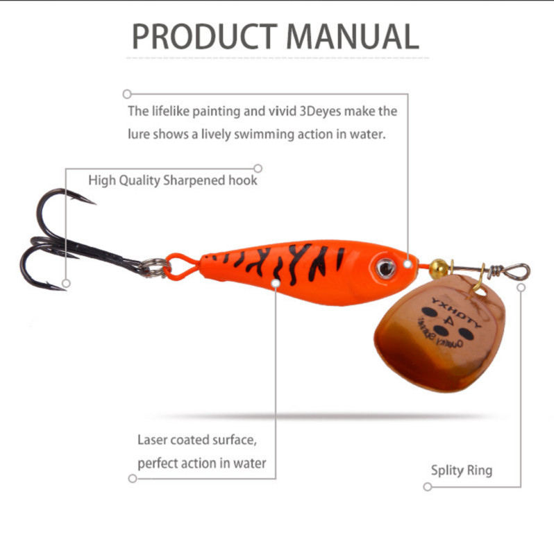 1 bucăți rotativ paiete metal VIB vibrație momeală spinner lingură momeli de pescuit 11g15g 20g jigs pescuit păstrăv momeli tare tackle pesca