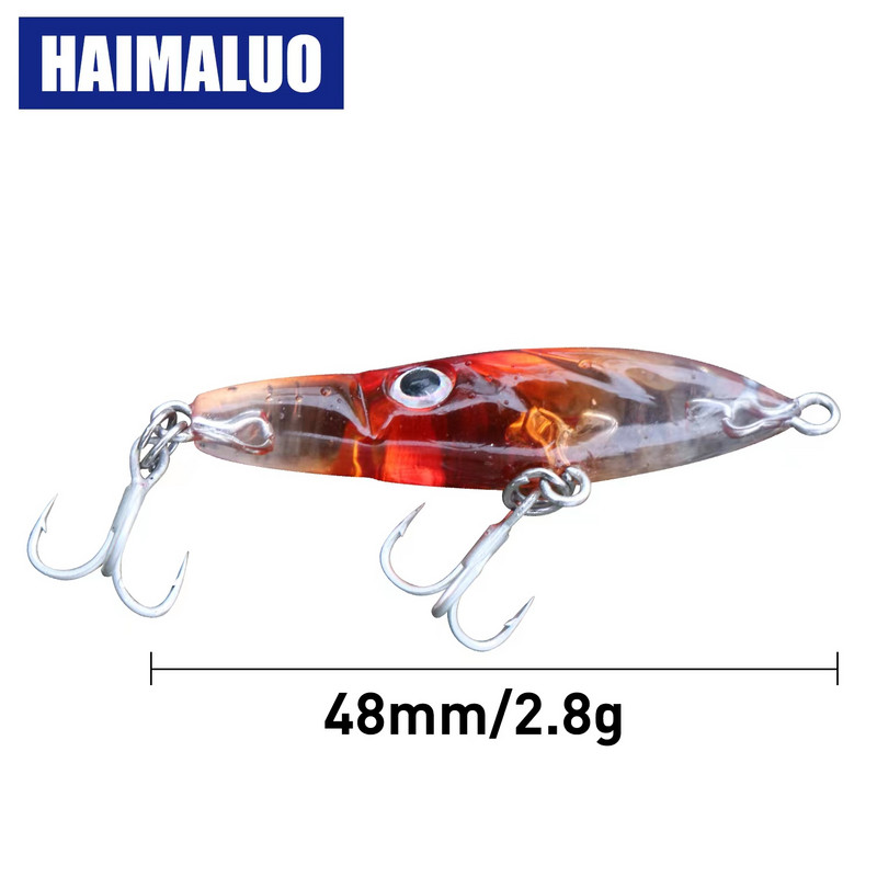 HAIMALUO UUS Väikeste kalade kõvad kalapüügi landid Mini uppuv pliiatslant 48 mm 2,8 g forelli ahvena sööt Rolling Fishing Bait Rockfishing