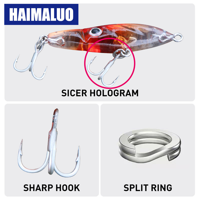 HAIMALUO UUS Väikeste kalade kõvad kalapüügi landid Mini uppuv pliiatslant 48 mm 2,8 g forelli ahvena sööt Rolling Fishing Bait Rockfishing