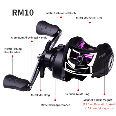 2022 m. naujos „Baitcasting“ ritės 7,2:1 didelės spartos pavaros koeficientas 10 kg maks. „Remsysteem“ „Ultra-Linght“ sūraus vandens ilgo metimo žvejybos ritės