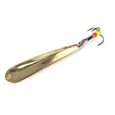 5g/7g/11g Winter Ice Fishing Due with Treble Hook Gold Silver Metal Spoonbait Hard Lure for Fishing of Perch and Pike
