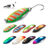 LTHTUG Peche BUX SPOON 3,8g Spoon Bait Spinnerbait Copper Metal kalapüügi landid forellile haugi lõhele