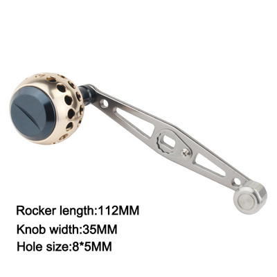 XTNIU Tvirtas, patvarus 8 * 5 mm skylės vienos žvejybos ritės rankenos aliuminio lydinio žvejybos ritės svirtis, skirta sukimuisi žvejybos reikmenų įrankiui