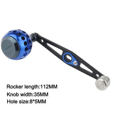 XTNIU Tvirtas, patvarus 8 * 5 mm skylės vienos žvejybos ritės rankenos aliuminio lydinio žvejybos ritės svirtis, skirta sukimuisi žvejybos reikmenų įrankiui