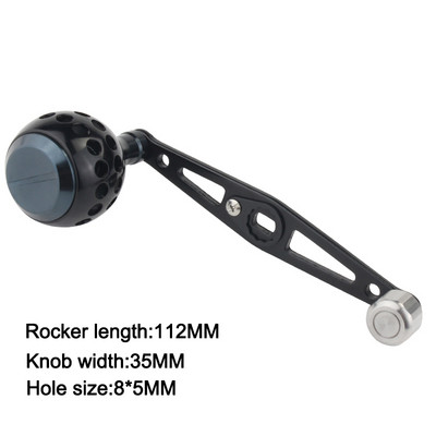 XTNIU Tvirtas, patvarus 8 * 5 mm skylės vienos žvejybos ritės rankenos aliuminio lydinio žvejybos ritės svirtis, skirta sukimuisi žvejybos reikmenų įrankiui