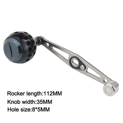 XTNIU Tvirtas, patvarus 8 * 5 mm skylės vienos žvejybos ritės rankenos aliuminio lydinio žvejybos ritės svirtis, skirta sukimuisi žvejybos reikmenų įrankiui