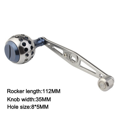 XTNIU Tvirtas, patvarus 8 * 5 mm skylės vienos žvejybos ritės rankenos aliuminio lydinio žvejybos ritės svirtis, skirta sukimuisi žvejybos reikmenų įrankiui