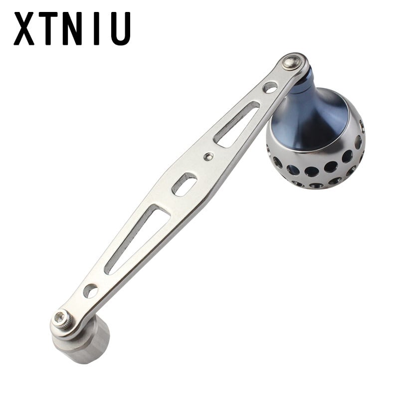 XTNIU Tvirtas, patvarus 8 * 5 mm skylės vienos žvejybos ritės rankenos aliuminio lydinio žvejybos ritės svirtis, skirta sukimuisi žvejybos reikmenų įrankiui