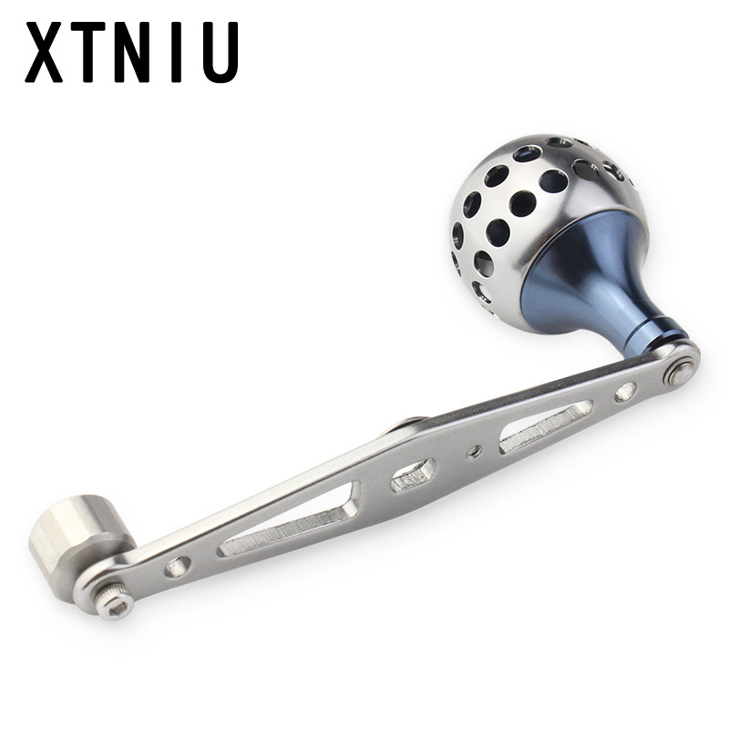 XTNIU Tvirtas, patvarus 8 * 5 mm skylės vienos žvejybos ritės rankenos aliuminio lydinio žvejybos ritės svirtis, skirta sukimuisi žvejybos reikmenų įrankiui