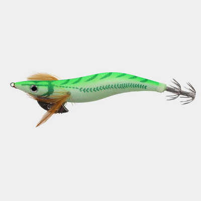 1PCS 2.5 3.0 3.5# Fake Shrimp Hook Wood Bait Δόλωμα ψαρέματος Wobbler Squid Jig Hard Bait Artificial Lure jigging Lure Octopus Bait